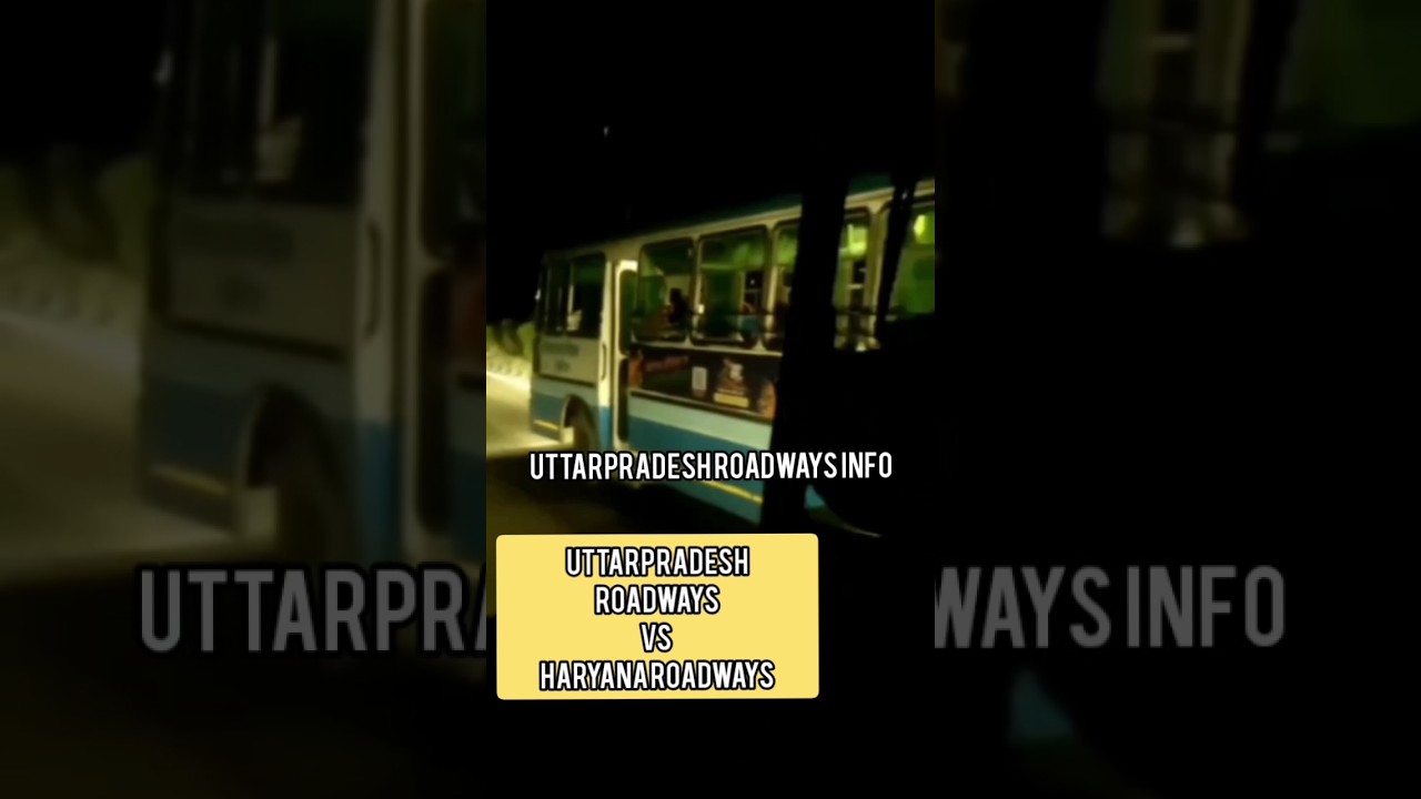 up roadways vs 🆚 hr roadways nh 452d #bus #upsrtc #haryana #roadways