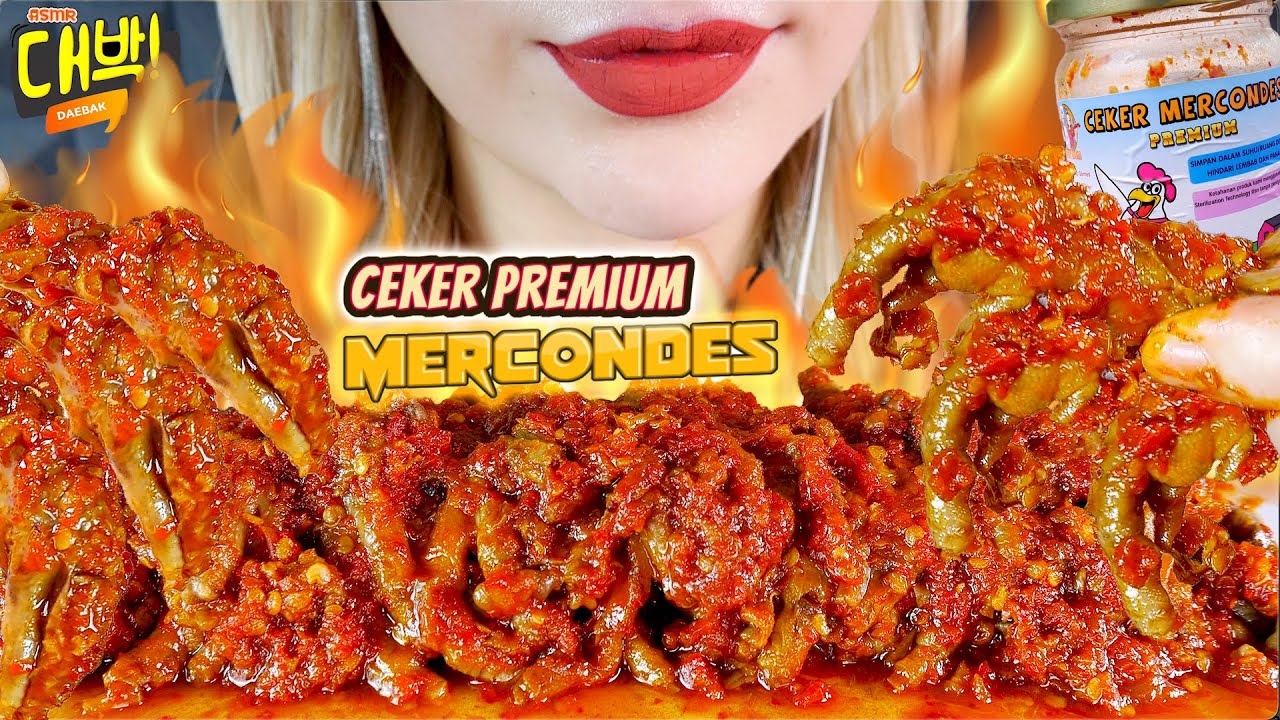 ASMR 🥵💥CEKER MERCONDES PREMIUM BY QEI ASMR❣ | SPICY CHICKEN FEET