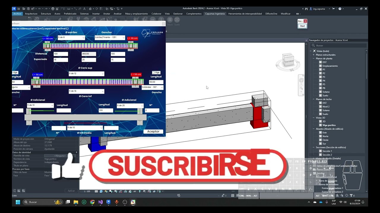 Plugin de Revit - RebarVi (Acero de refuerzo para Vigas)