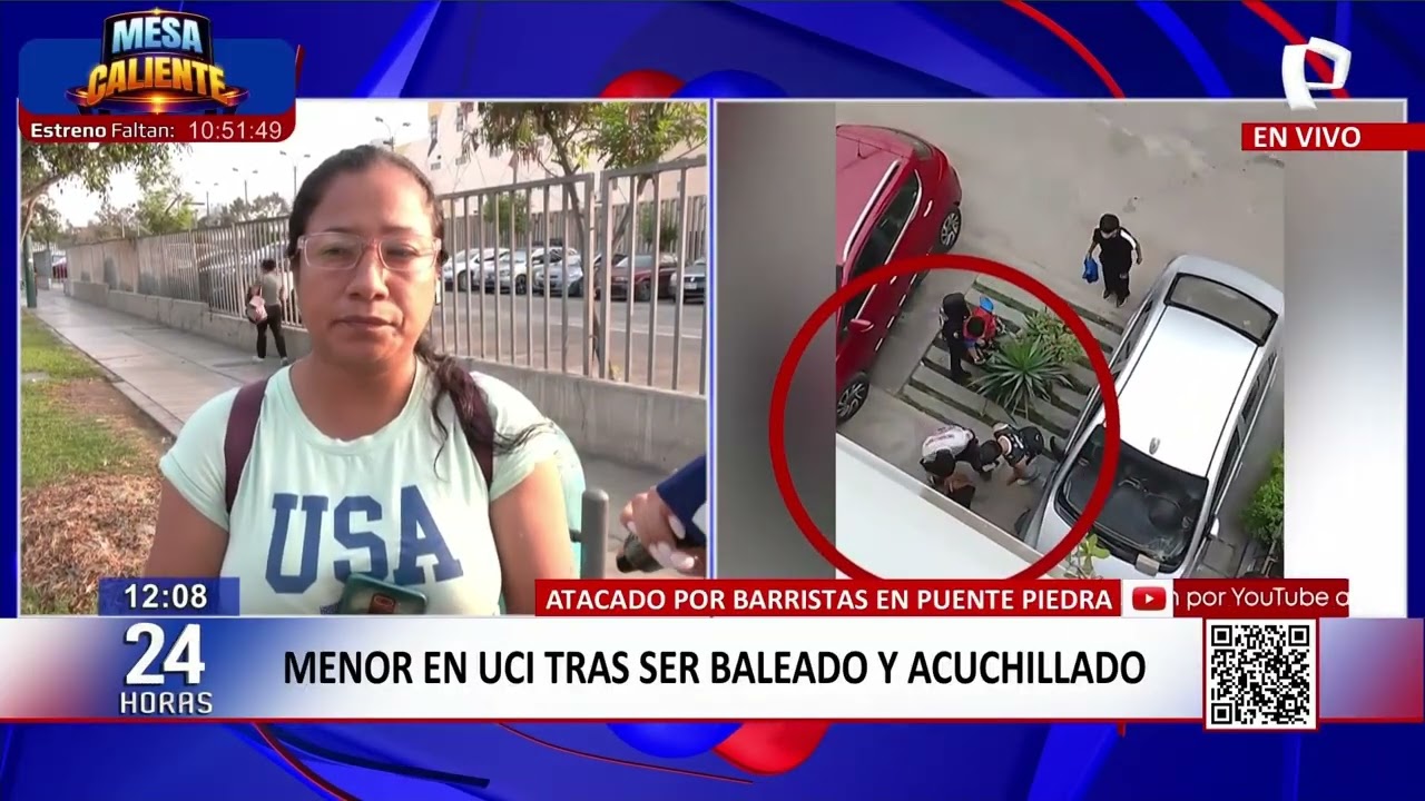 24Horas VIVO | Menor en UCI tras ser baleado y acuchillado