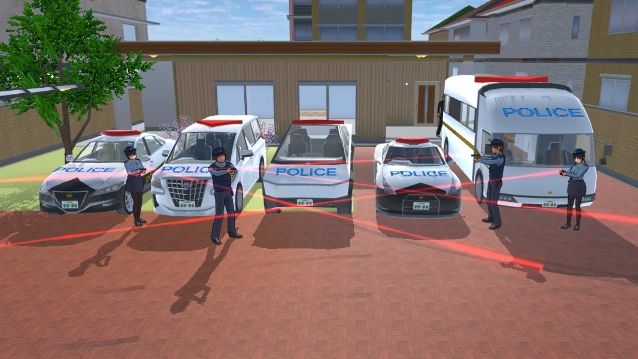 All Police Cars Collection 🚓🚔 at Boy Home 🏘️ Sakura School Simulator 