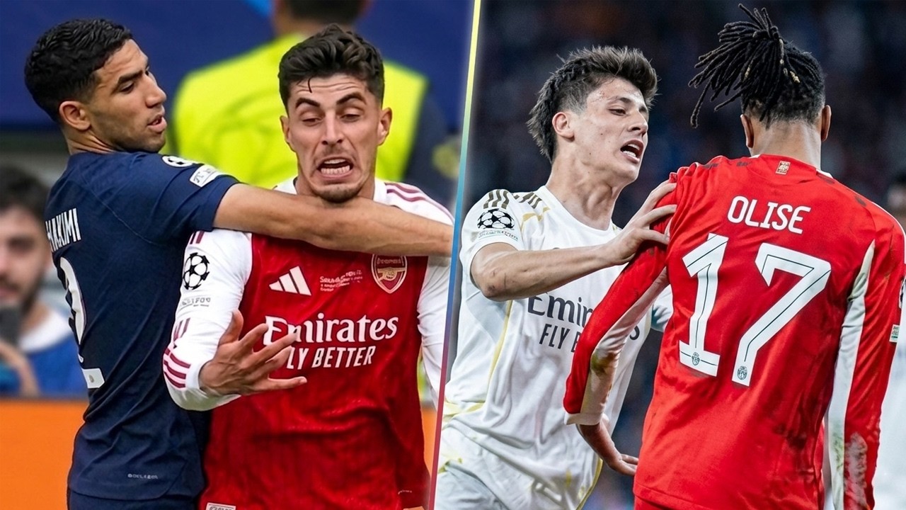 UCL 2025/26 &ndash; Players Lost Control! Brutal Fouls & Heated Clashes