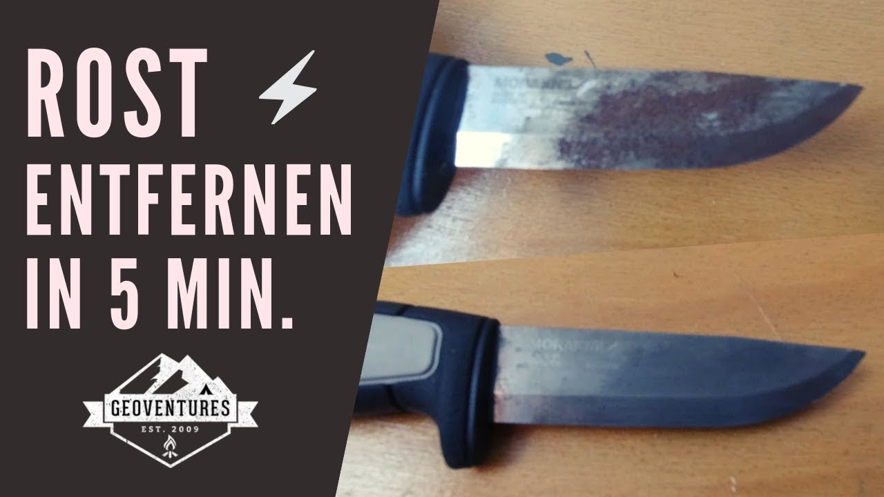 Rost entfernen vom Messer mit einfachem Hausmittel in 5 Minuten