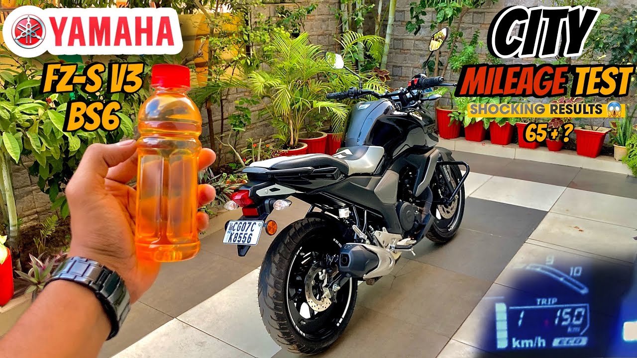 Yamaha FZS V3 BS6 Mileage Test🔥🔥|| City || Shocking results😱