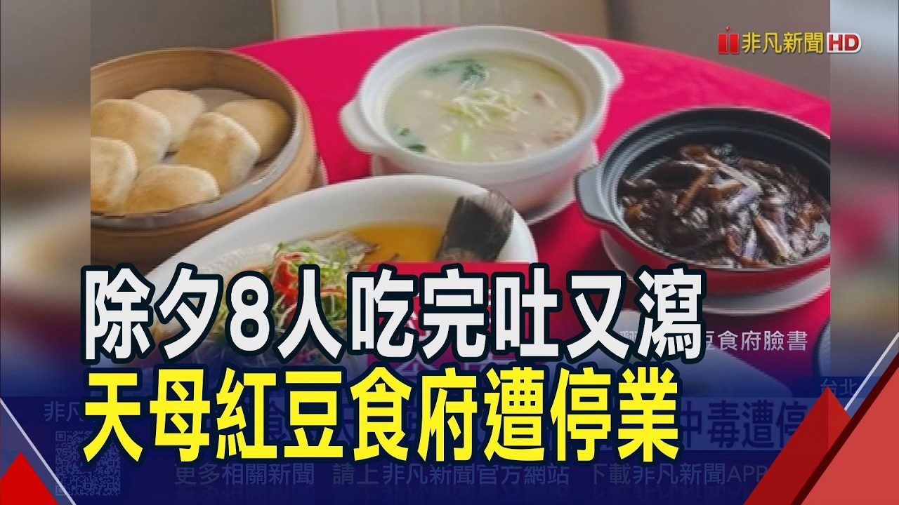 疑食物中毒! 紅豆食府天母店驚傳客人腹瀉嘔吐 北市衛生局急通知停業檢查 揭冰箱超髒.食物沒蓋5大缺失｜非凡財經新聞｜20260218