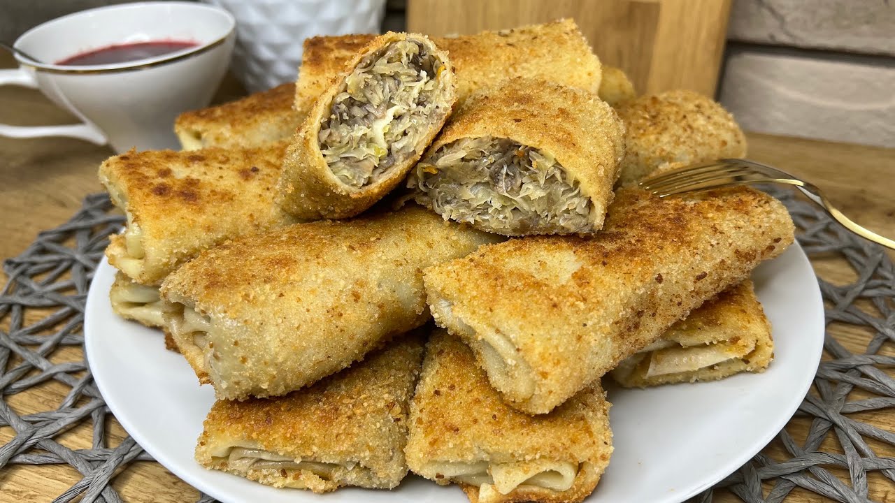 Krokiety z kapustą i pieczarkami