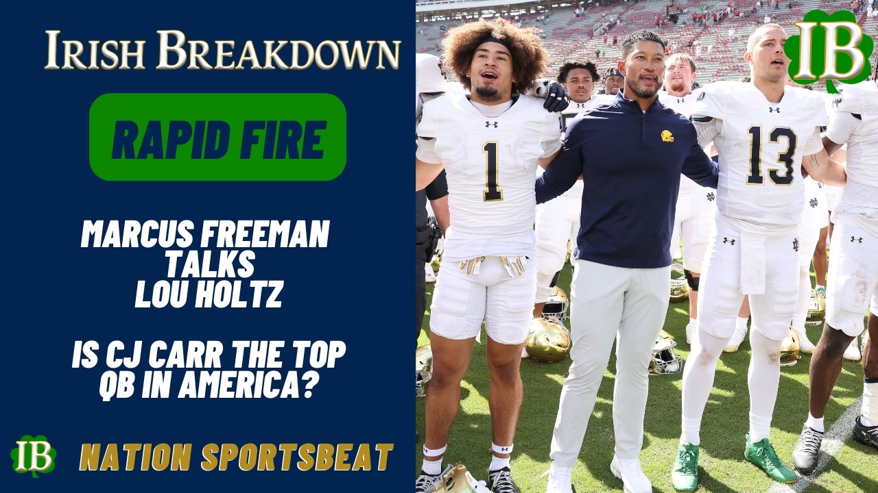 Rapid Fire: Marcus Freeman Talks Lou Holtz, Is CJ Carr The Best QB In America