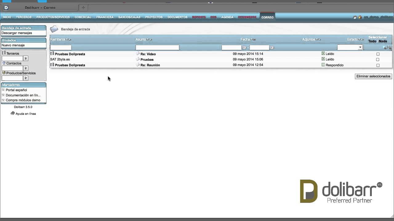 2WEBMAIL - M&oacute;dulo de gesti&oacute;n de Emails integrado con el ERP & CRM Dolibarr
