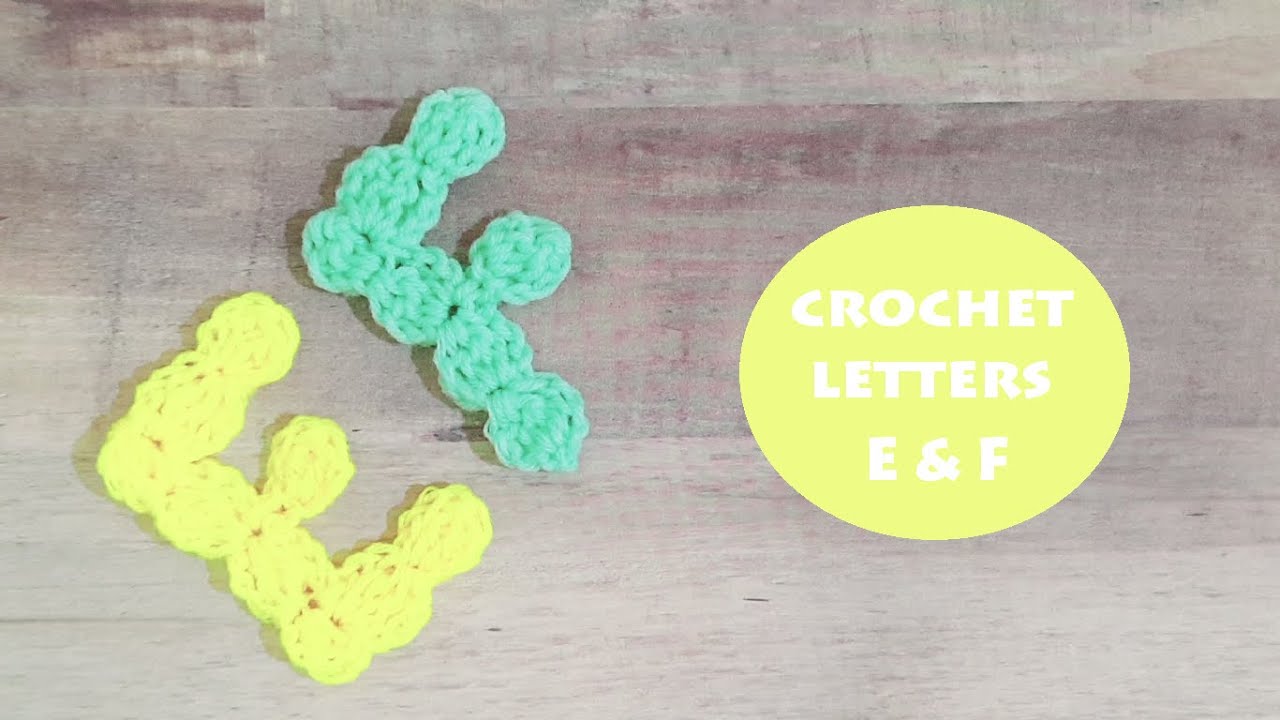 How to crochet letters/alphabets E & F using cluster stitch? | Crochet With Samra