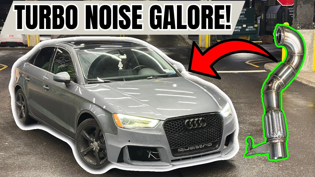 Установка даунпайпа для Audi A3 Catless 8V 2015 года!