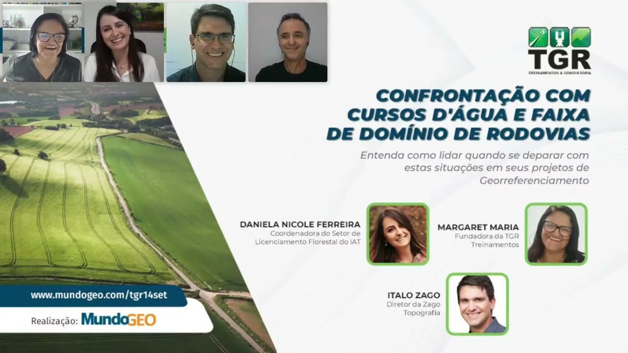 Confrontação com cursos d’água e faixa de domínio de rodovias