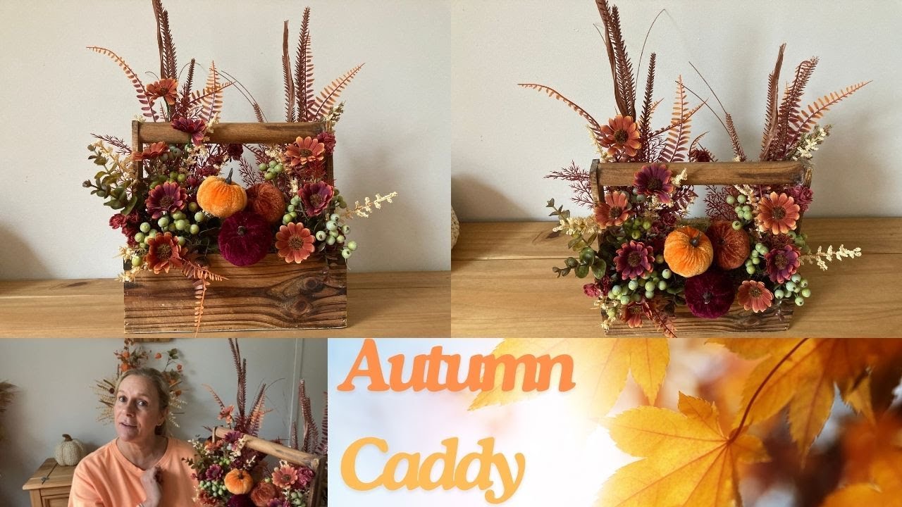 🍂🦔AUTUMN PUMPKIN CADDY ARRANGEMENT🍂🐿️