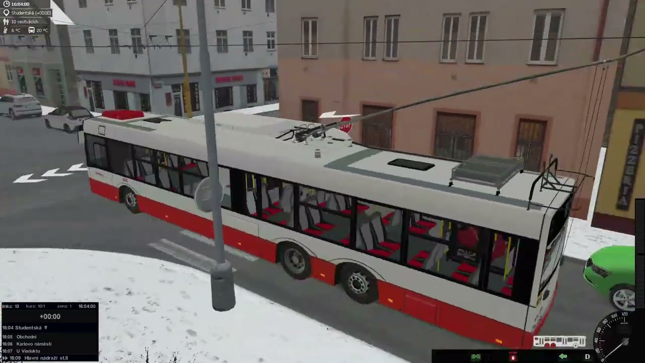 Simt l Linka 10 Evropská - Hl.nádraží l S 28Tr DPmÚL