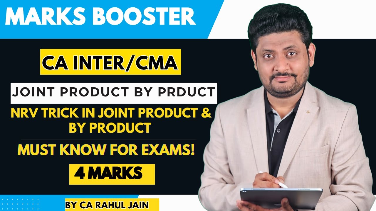 CA Inter Costing/ CMA Students | MARKS BOOSTER | Concept Of NRV With Practical Approach | by CA RJ