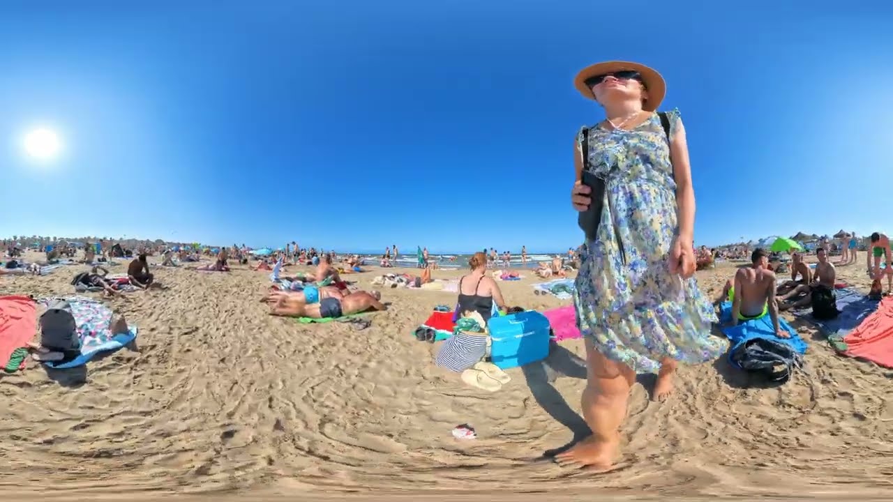 Serene Playa de Cullera VR 360° Beach Walk | Mediterranean 8K — Summer 2025