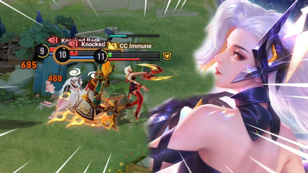 Playing as Mulan vs unusual enemy Honor of Kings 