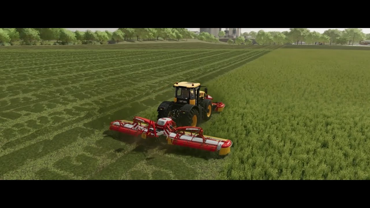 Dirbu prie didžiausio žolės lauko Farming simulator 22 #80(Time Lapse)