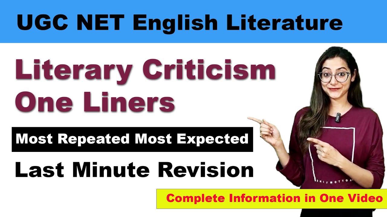 A to Z One Liners |Literary Criticism| Complete Information #lastminuterevision  #ugcnet