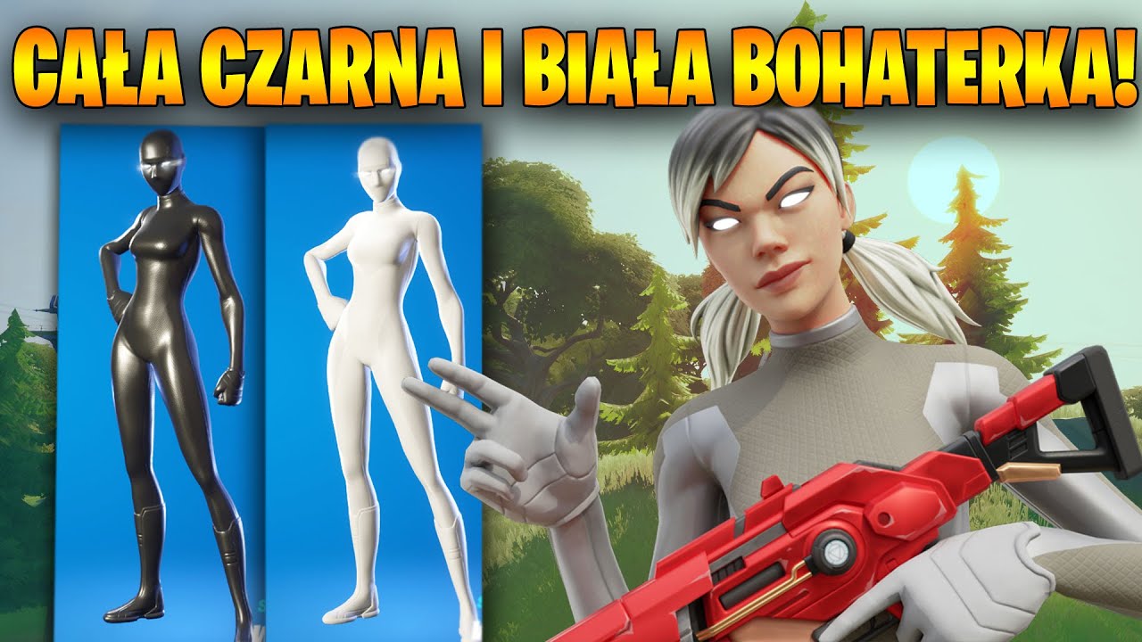 CAŁA CZARNA I BIAŁA SUPERBOHATERKA *JAK USTAWIĆ SUPERBOHATERKĘ* - Fortnite