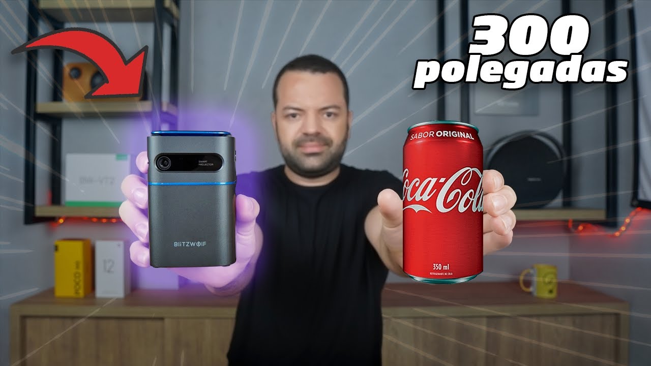 PEQUENO E COMPLETO! mini projetor com Android Blitzwolf VT2
