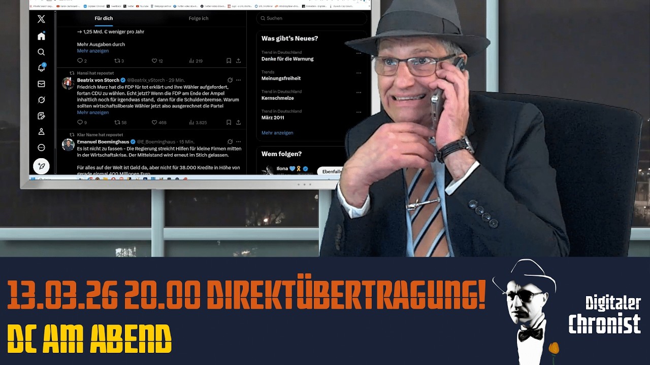 13.03.26 20.00 Direktübertragung! DC am Abend