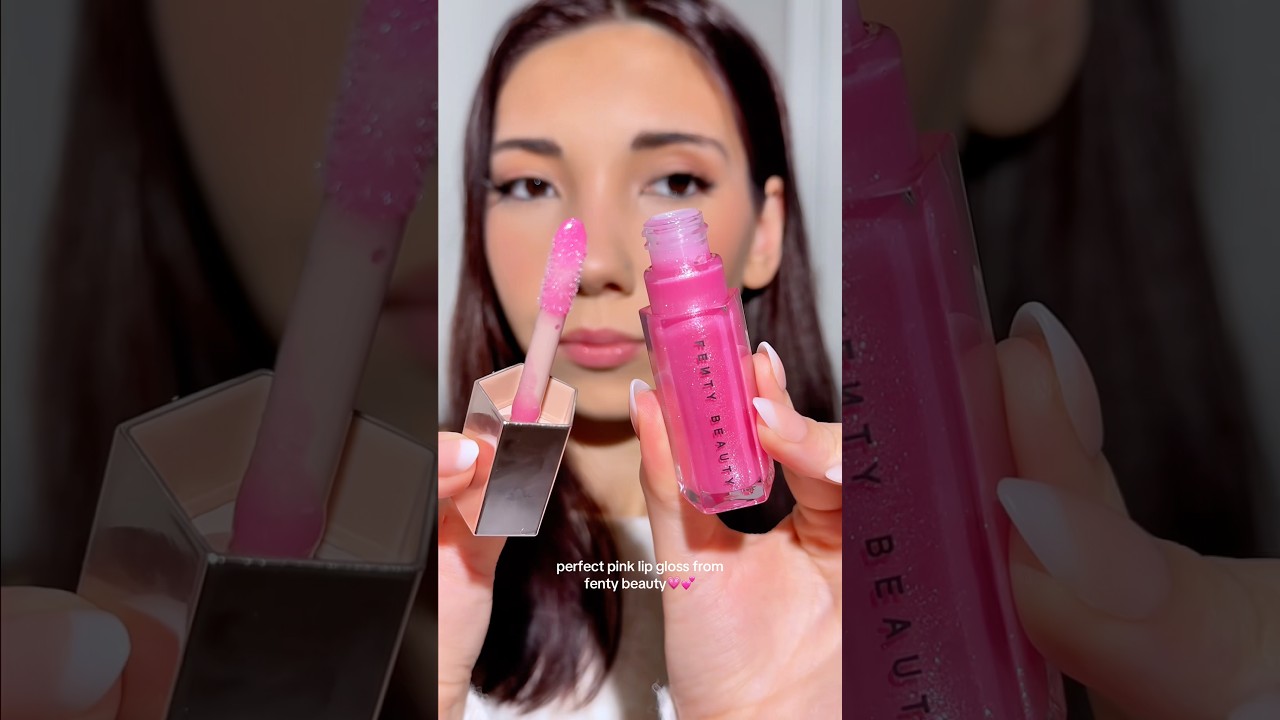 new wattabrat pink gloss bomb lip from fenty beauty 💗 #beautyfinds #beautyaesthetics #girlythings