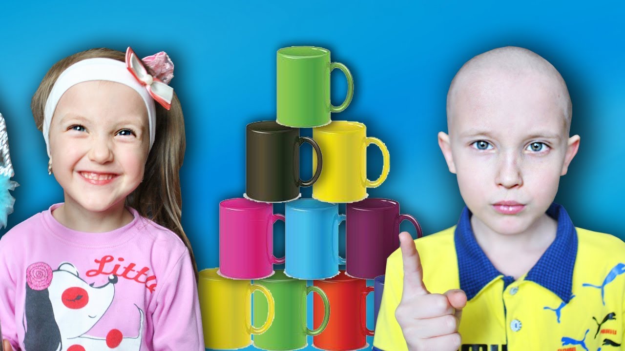 Ksysha Pretend Play with Colored Cups