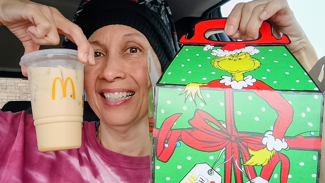 ASMR 🍗 🍟 ☕ Trying the GRINCH MEAL at 
