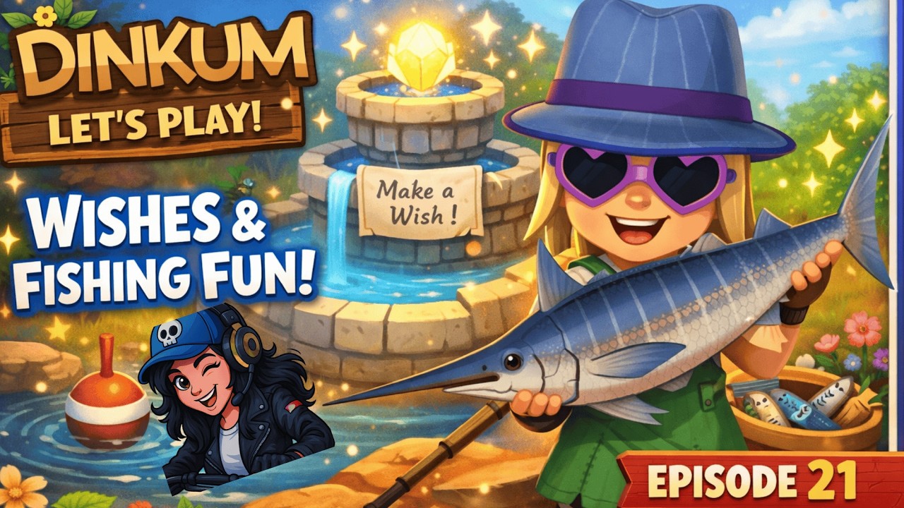 DINKUM LET'S PLAY EPISODE 21: PLACING A WISH AND FINDING A MARLIN!