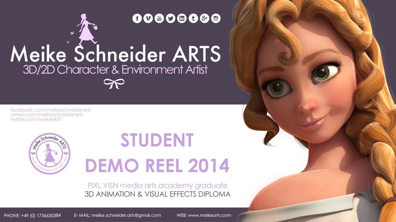 MEIKE SCHNEIDER 3D student demo reel 2014