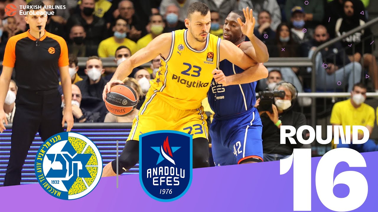 Larkin's 26 points push Efes to beat Maccabi! | Round 16, Highlights | Turkish Airlines EuroLeague