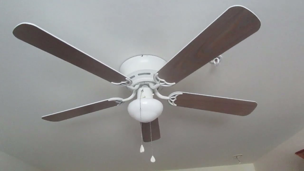 5-bladed Harbor Breeze ceiling fan with bleached oak wood blades (Read my main comment too)