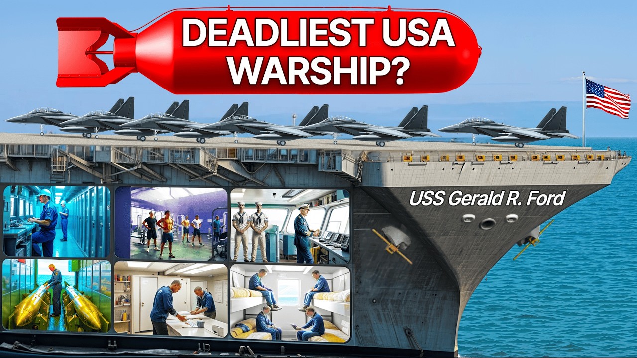 INSIDE The Largest Nuclear Aircraft Carrier In The US Navy -  USS Gerald R. Ford