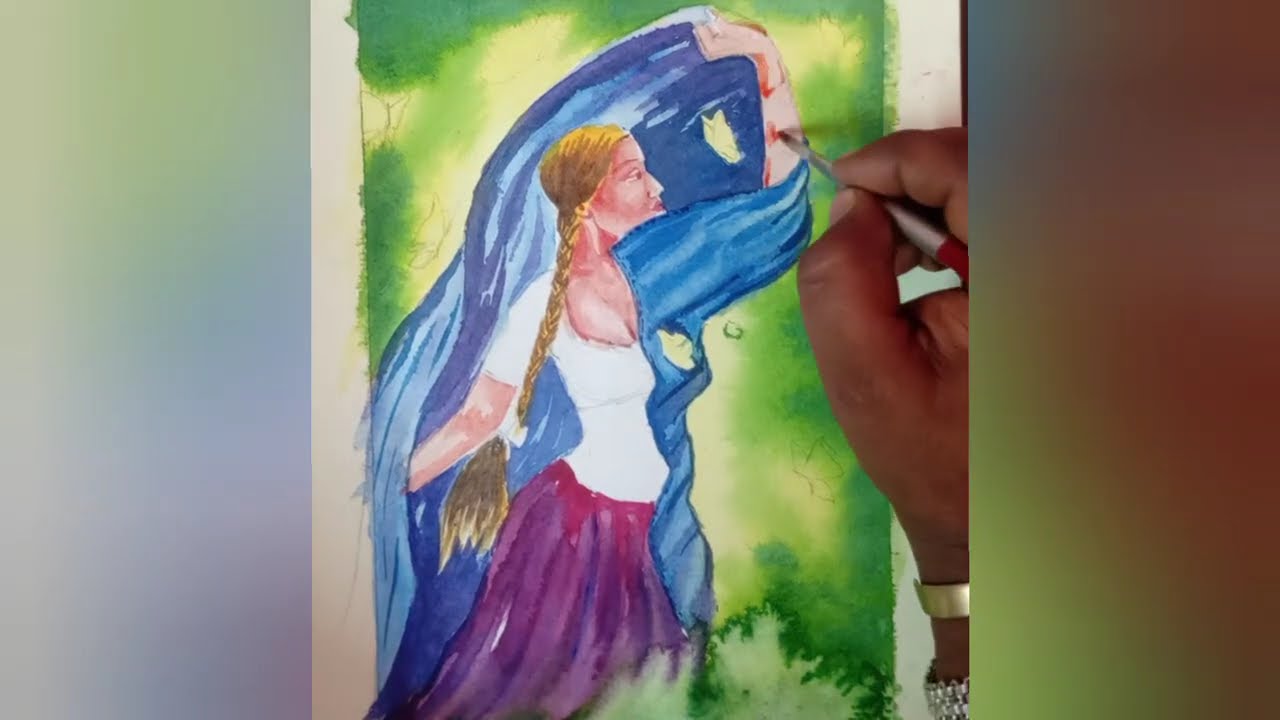 How I Use Watercolor || Easy Watercolor Drawing For Beginners 