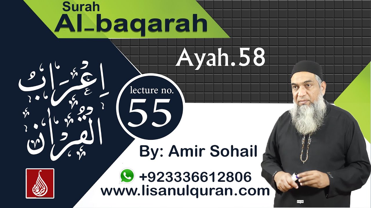 Surah Al baqarah Ayah No.58 (A'raab-ul-Quran)