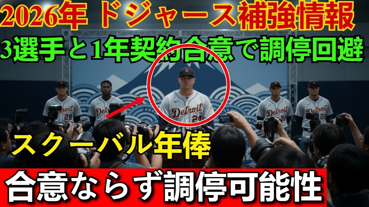 【MLB FA速報】ヤンキースがベリンジャーに30M超えオファー提示の真意は？スクーバル32M要求で調停へ！ドジャースの賢い調停回避戦略とは？