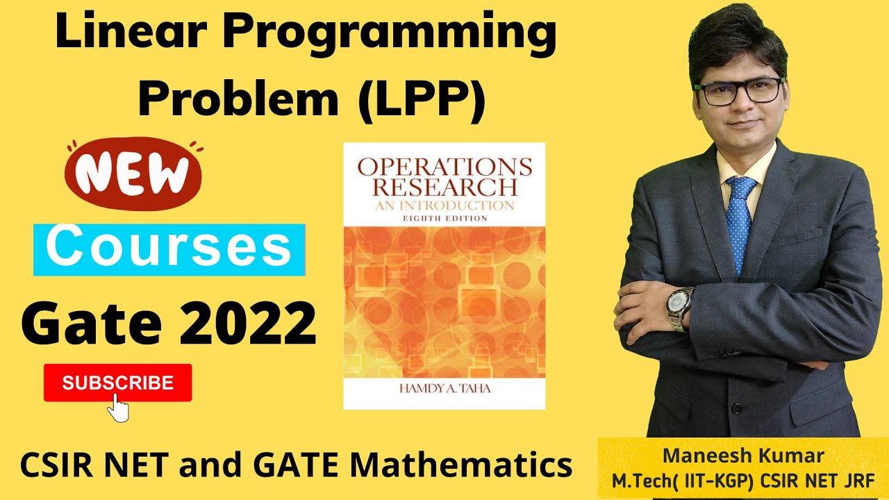 LPP Linear programming problem || Csir NET MATHEMATICS || Gate Mathematics 2022