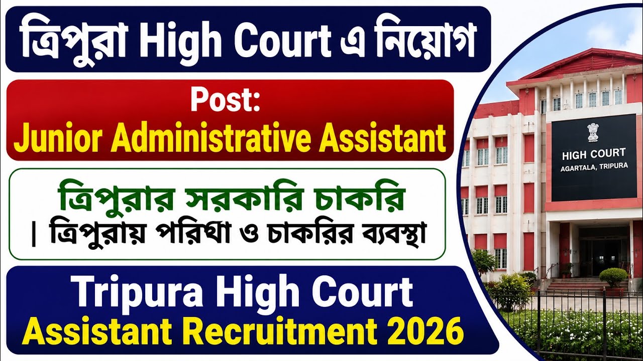 ত্রিপুরা High Court এ নিয়োগ | Tripura High Court Assistant Recruitment 2026 | tripura job news 2026