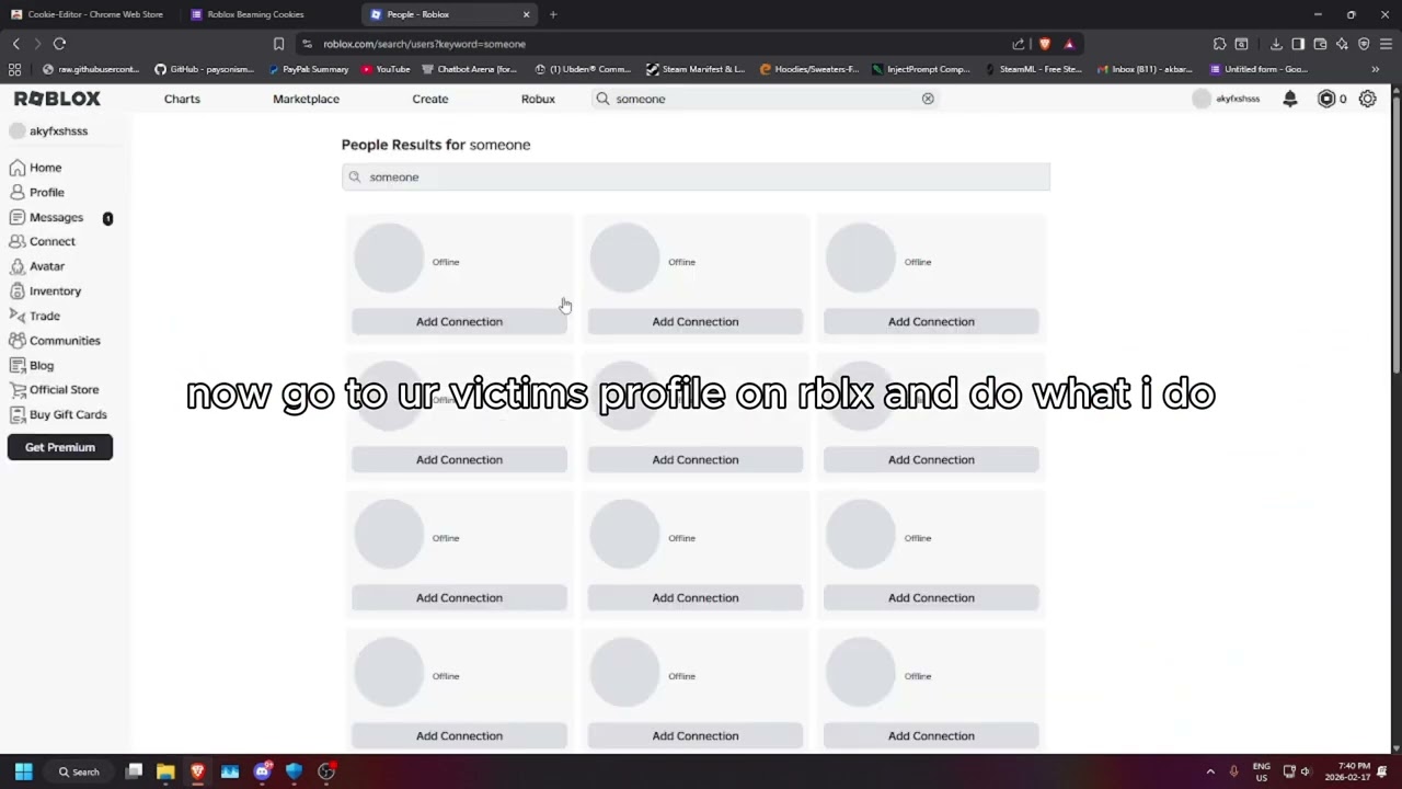 How to beam rblx accs in 2026! (COOKIE EDITOR EXTENSION)