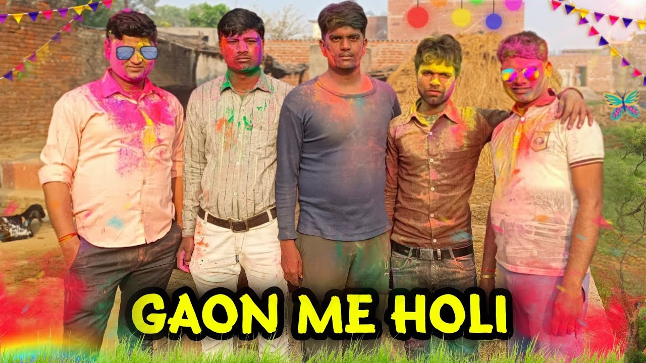 Gaon Me Holi With Friends 🤩