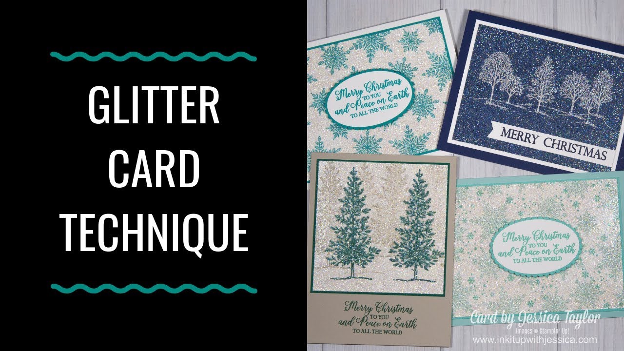 Glitter Technique for Cards