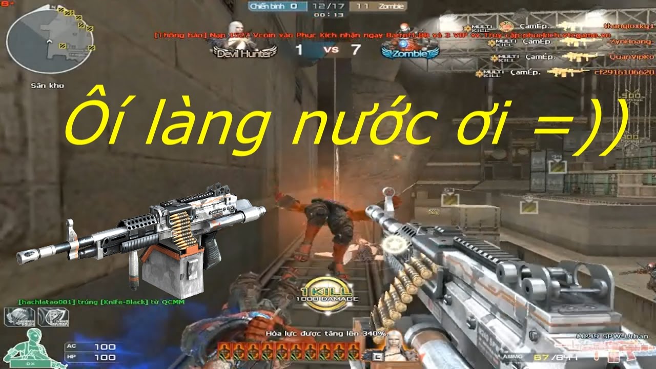 [ Bình Luận CF ] M249 SPW-Urban- Tốc độ bàn thờ  - Tiền Zombie v4