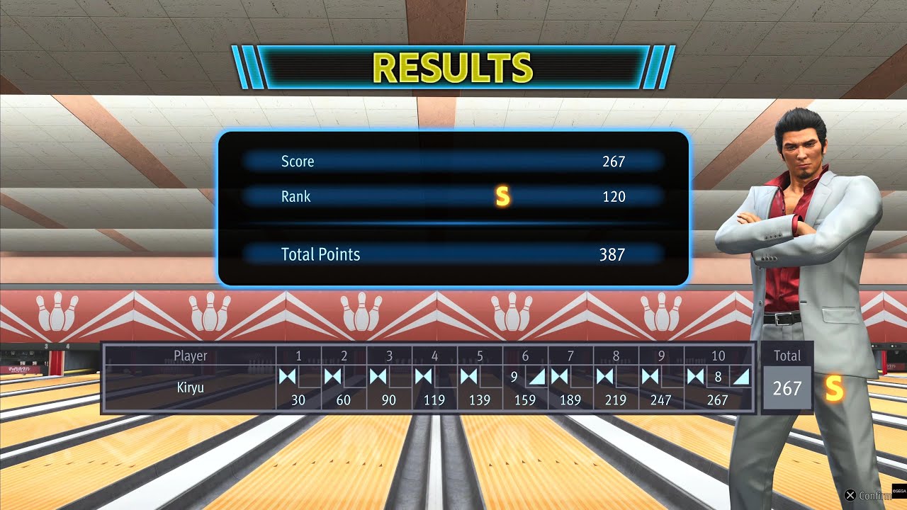 Yakuza Kiwami 3 | 10 Frame Bowling | S rank