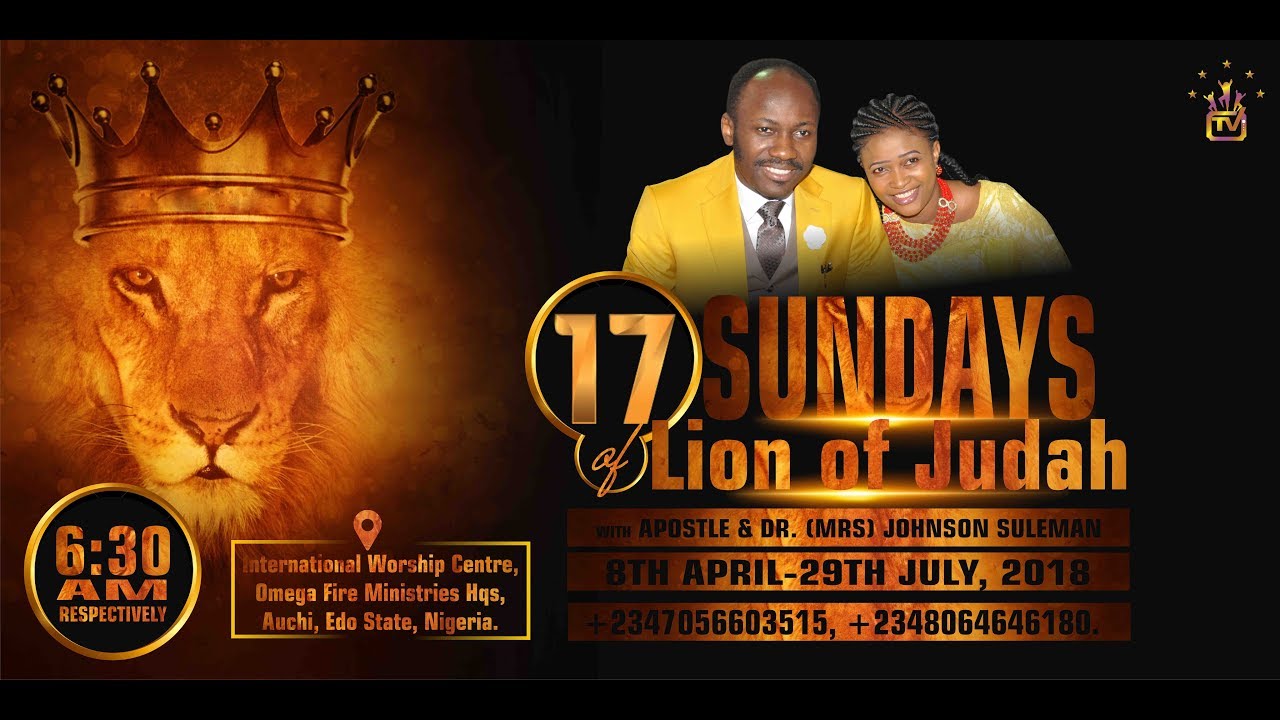 Sun. 29th July 2018, Live With Apostle Johnson Suleman