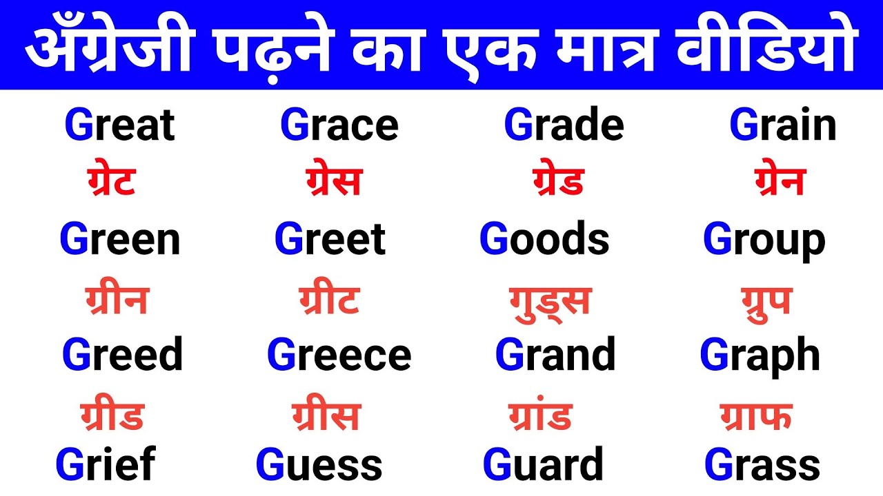 अँग्रेजी पढ़ना कैसे सीखे | Angreji padhna kaise sikhe | How to read english