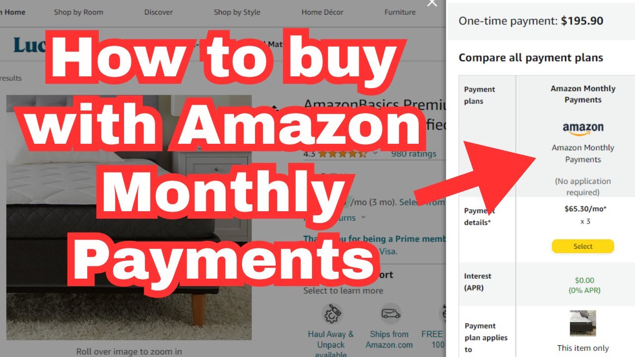Amazon Monthly Payments | No interest | No finance charges | No credit check