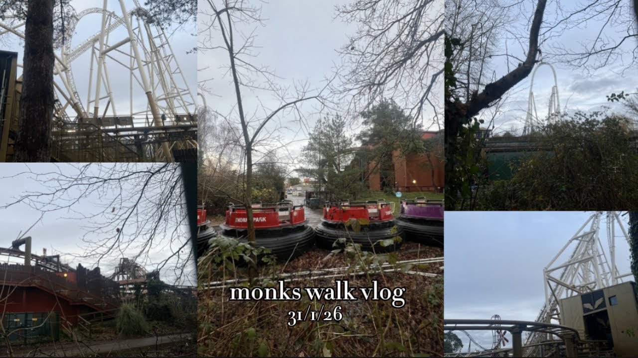 MY FIRST TIME VISITING MONKS WALK! thorpe park during closed season😱