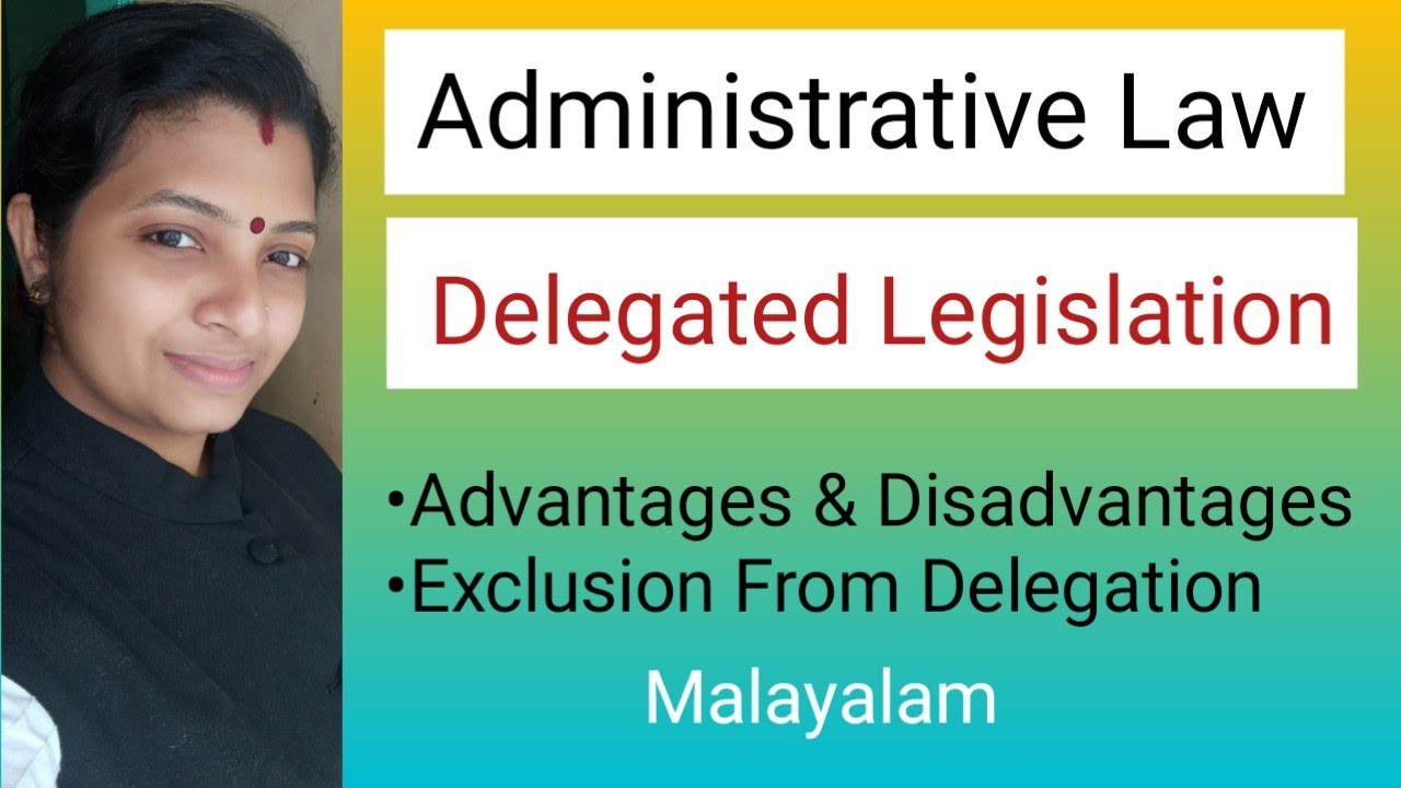 Delegated Legislation|Administrative Law in Malayalam|Exclusion from delegation|Rule of law|