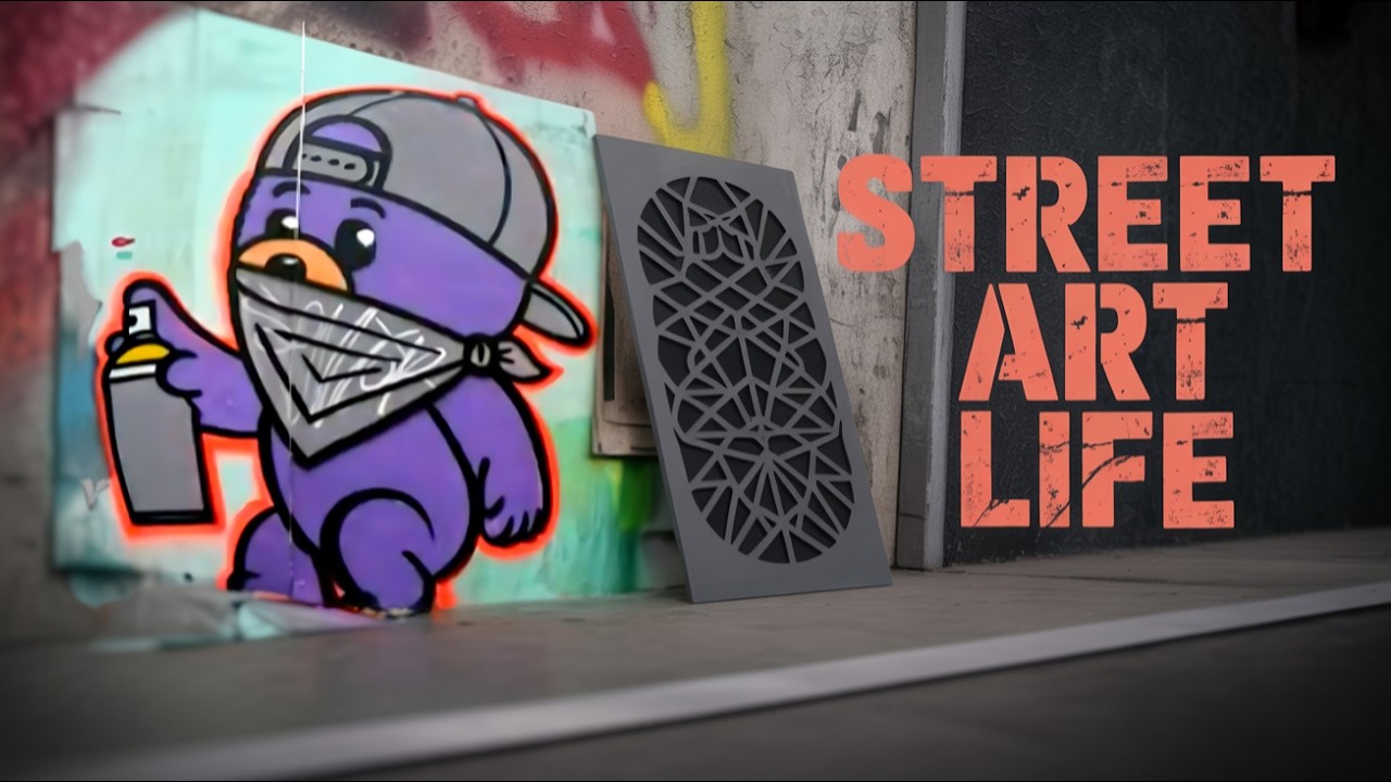 Morik Takes Over the Wall 🎨🔥 | Playful Street Art Character in Action