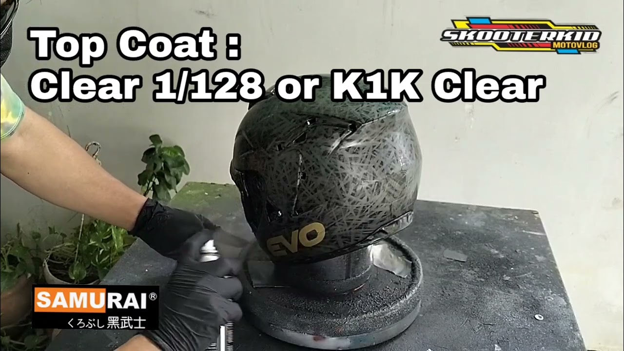 Carbon look helmet. Easy DIY Paint Tutorial using @SamuraiPaintPHilippines